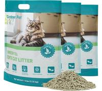 Gardner Pet Arena de Tofu para Gatos, 8.1kg(3 x 2,7 Kg) Contiene Extracto de Té Verde, Aglutinante Rápido, Apta para Desechar por el Inodoro, Ideal para Hogares con Múltiples Gatos