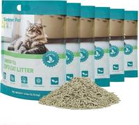 Gardner Pet Arena de Tofu para Gatos, Contiene Extracto de Té Verde, Sin Polvo, Aglutinante Rápido, Apta para Desechar por el Inodoro, Ideal para Hogares con Múltiples Gatos, Paquete de 6 x 2,7 Kg