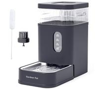 Gardner Pet dispensador Agua Gatos automático de 8.5L, Bebedero Perro automatico por Gravedad con Cuenco de Acero Inoxidable, dispensador de Agua para Perros, sin Electricidad, Libre de BPA - Gris