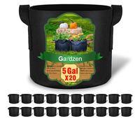 Gardzen 20 Bolsas para Plantas con Asas, Aprox. 3,5-4,5 l
