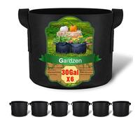 Gardzen 6-Pack 30 Gallon Grow Bags, Aeration Fabric Pots with Handles