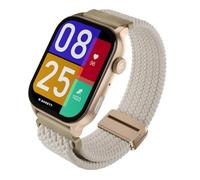 garett Reloj inteligente de fitness con Gorilla Glass AMOLED - Función de pago NFC - Bluetooth Telefonía modos deportivos - Unisex - con 2 pulseras - Activity 3 Gold