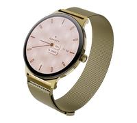 Garett Reloj Inteligente para Mujer - 1,43 Pulgadas - AMOLED - batería de 7 días - 100 Modos Deportivos - Malla Dorada