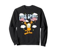 Garfield 4th of July Free Spirit Garfield Holding 2 US Flags Sudadera