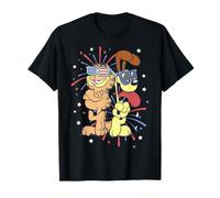 Garfield 4th of July Garfield & Odie Back To Back Fireworks Camiseta