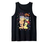 Garfield 4th of July Garfield & Odie Back To Back Fireworks Camiseta sin Mangas