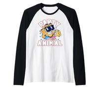 Garfield 4th of July Party Animal Garfield with USA Shirt Camiseta Manga Raglan