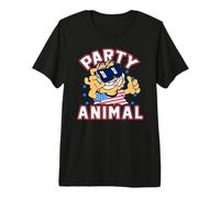Garfield 4th of July Party Animal Garfield with USA Shirt Camiseta Premium