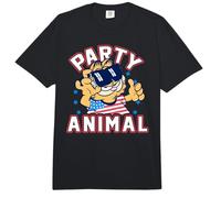 Garfield 4th of July Party Animal Garfield with USA Shirt Comfort Colors Adult Heavyweight T-Shirt