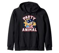 Garfield 4th of July Party Animal Garfield with USA Shirt Sudadera con Capucha