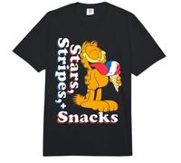 Garfield 4th of July Stars Stripes & Snacks Ice Cream Comfort Colors Adult Heavyweight T-Shirt