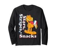 Garfield 4th of July Stars Stripes & Snacks Ice Cream Manga Larga