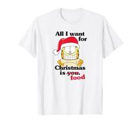 Garfield All I Want for Christmas is Food Funny Holiday Cat Camiseta