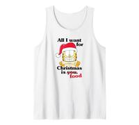 Garfield All I Want for Christmas is Food Funny Holiday Cat Camiseta sin Mangas