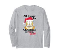Garfield All I Want for Christmas is Food Funny Holiday Cat Manga Larga