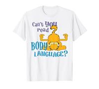Garfield Casa Gato Lenguaje Corporal Comedia Meme Clásico Dibujos Animados Camiseta
