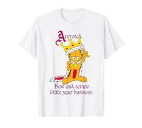 Garfield Casa Gato Rey Gran Ego Comedia Meme Clásico De Dibujos Animados Camiseta