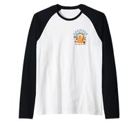 Garfield Chibi Kawaii Floral Too Cute To Care Left Chest Camiseta Manga Raglan