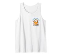 Garfield Chibi Kawaii Floral Too Cute To Care Left Chest Camiseta sin Mangas