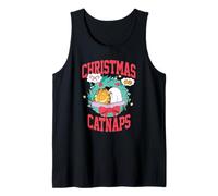Garfield Christmas Catnaps Wreath Cute Holiday Cat Camiseta sin Mangas