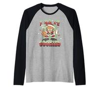 Garfield Christmas I Do It For The Cookies Holidays Portrait Camiseta Manga Raglan