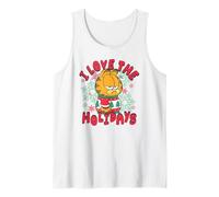 Garfield Christmas I Love The Holidays Ugly Sweater Portrait Camiseta sin Mangas