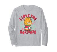 Garfield Christmas I Love The Holidays Ugly Sweater Portrait Manga Larga