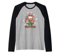 Garfield Christmas Presents Snowy Big Chest Portrait Camiseta Manga Raglan