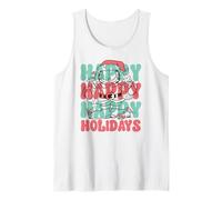 Garfield Christmas Santa's Costume Happy Holidays Pattern Camiseta sin Mangas