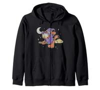 Garfield Halloween Witch Garfield Flying On Broom Retro Sudadera con Capucha