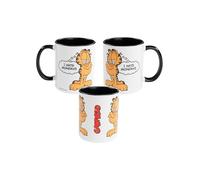 Garfield I Hate Mondays - Taza de café (cerámica, 320 ml), color negro y blanco