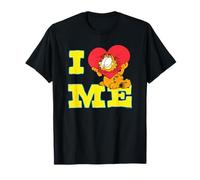 Garfield I Heart Me Funny Block Letters Love Cat Cartoon Camiseta