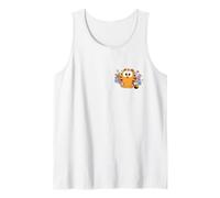 Garfield Kawaii Chibi Surrounded with Flowers Left Chest Camiseta sin Mangas