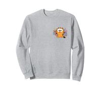 Garfield Kawaii Chibi Surrounded with Flowers Left Chest Sudadera