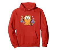 Garfield Kawaii Chibi Surrounded with Flowers Sudadera con Capucha