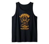 Garfield Lasagna Eat Your Heart Out Orange Fun Camiseta sin Mangas
