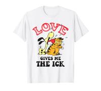 Garfield Love Gives Me The Ick Anti Valentine's Day Cartoon Camiseta