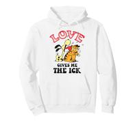 Garfield Love Gives Me The Ick Anti Valentine's Day Cartoon Sudadera con Capucha
