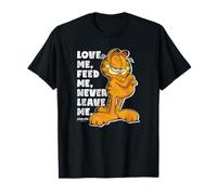 Garfield Love Me Feed Me Never Leave Me Funny Cat Cartoon Camiseta