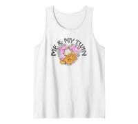 Garfield Me and My Twin Flower Heart Pookie Retro Cute Cat Camiseta sin Mangas