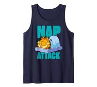 Garfield Nap Time Sleepy Cansado Cat 80s 90s Dibujos Animados Clásico Camiseta sin Mangas