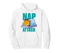 Garfield Nap Time Sleepy Tired Cat 80s 90s Clásico Dibujos Animados Sudadera con Capucha