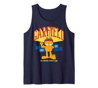 Garfield Pose Varsity School Running Team Star Ganador Retro Camiseta sin Mangas