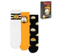 Garfield Socks 3 Pack Adultos Unisex Cat Movie Multicolor Footwear