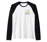 Garfield Springtime Floral & Ladybug Left Chest Camiseta Manga Raglan
