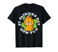 Garfield St. Patrick's Day How Fun Unimpressed Mood Portrait Camiseta