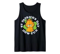 Garfield St. Patrick's Day How Fun Unimpressed Mood Portrait Camiseta sin Mangas