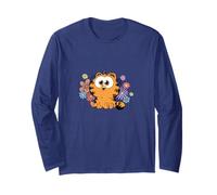 Garfield Too Cute To Care Chibi Floral Front & Back Manga Larga