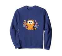 Garfield Too Cute To Care Chibi Floral Front & Back Sudadera