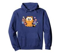 Garfield Too Cute To Care Chibi Floral Front & Back Sudadera con Capucha